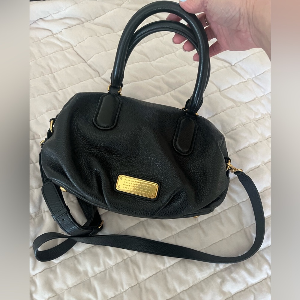 Marc Jacobs New Q Legend Satchel Handbag Black
